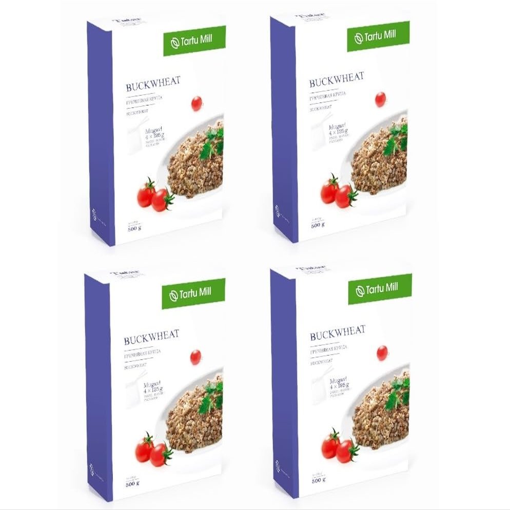 4x Boil In The Bag Buckwheat 4x125g Just add Water Roasted Kasha (4x 500g 4 packs Buckwheat)