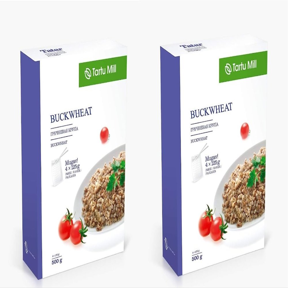 2x Boil In The Bag Buckwheat 4x125g Just add Water Roasted Kasha (2x 500g 4 packs Buckwheat)