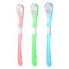 3-Color 3 Pack Adult Tongue Scraper and Tongue Cleaning Brush Double-Sided Soft Tongue Coating Brush, Portable Food-Grade Oral Massage Brush view 1