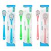 3-Color 3 Pack Adult Tongue Scraper and Tongue Cleaning Brush Double-Sided Soft Tongue Coating Brush, Portable Food-Grade Oral Massage Brush view 2