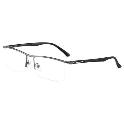 CAOXN TR90 Half-Frame Reading Glasses Male Anti-Blue Light Radiation Fatigue High-Definition Resin Lens Presbyopia Hyperopia Glasses Optics,Gray,+1.50