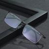 CAOXN TR90 Half-Frame Reading Glasses Male Anti-Blue Light Radiation Fatigue High-Definition Resin Lens Presbyopia Hyperopia Glasses Optics,Gray,+1.50 view 2