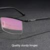 CAOXN TR90 Half-Frame Reading Glasses Male Anti-Blue Light Radiation Fatigue High-Definition Resin Lens Presbyopia Hyperopia Glasses Optics,Gray,+1.50 view 4