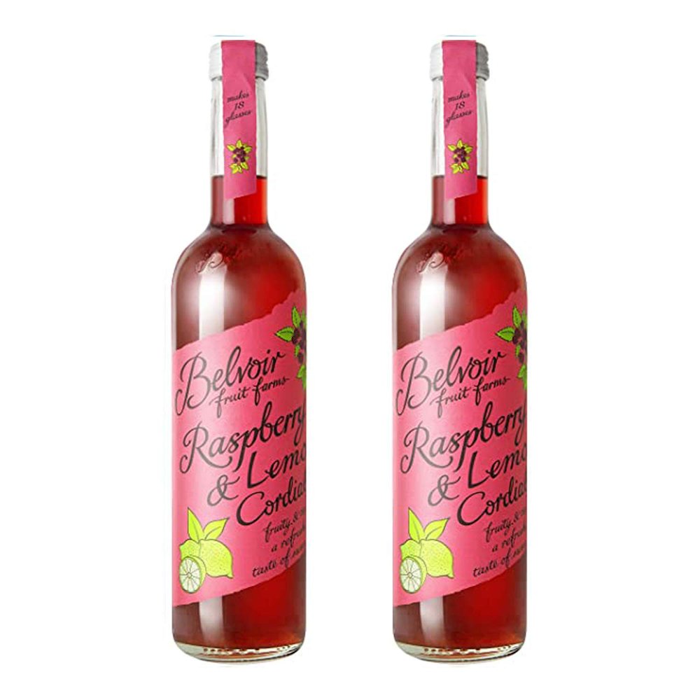 Belvoir Farm Raspberry & Lemon Cordial 500ml Glass Bottle (Pack of 2)