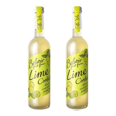 Belvoir Lime Cordial 500ml Glass Bottle (Pack of 2)