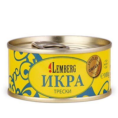100g COD ROE TIN Caviar IKRA Ikura Kosher (1000g)