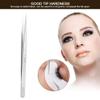 Eyelash Extension Tweezers, Stainless Steel Precision Lash Tweezers Straight Extension Tweezers Individual Eyelash Tweezers for False Lash view 2