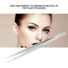 Eyelash Extension Tweezers, Stainless Steel Precision Lash Tweezers Straight Extension Tweezers Individual Eyelash Tweezers for False Lash view 3