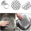 TOOLSSIDE Cast Iron Scrubber - 4" Cast Iron Cleaner Chainmail Scrubber - 316L Stainless Steel Scrubber for Cast Iron, Stainless Steel, Hard Anodized Cookware view 3