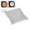 TOOLSSIDE Cast Iron Scrubber - 4" Cast Iron Cleaner Chainmail Scrubber - 316L Stainless Steel Scrubber for Cast Iron, Stainless Steel, Hard Anodized Cookware view 4