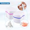 2 Denture Bath Case and 2 Denture Cleaner Brushes Retainer Denture Box, Tophoniex Dentures Container with Basket Denture Holder for Travel Retainer Cleaning view 3