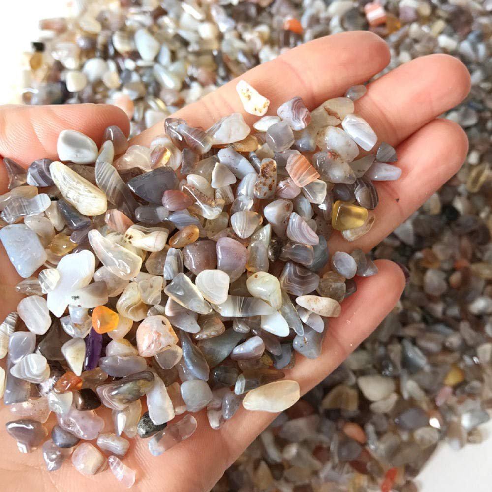 100g Natural Grey Stripe Persian Agate Gravel Crystal Mineral Purify-100g 8-10mm_