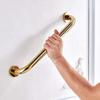 QSCTYG Grab Bar 30/35/40/45/50cm Bathroom Tub Toilet Handrail Brass Gold Finish Grab Bar Shower Safety Support Handle Towel Rack grab rail (Color : 35cm) view 1