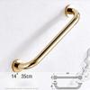 QSCTYG Grab Bar 30/35/40/45/50cm Bathroom Tub Toilet Handrail Brass Gold Finish Grab Bar Shower Safety Support Handle Towel Rack grab rail (Color : 35cm) view 2