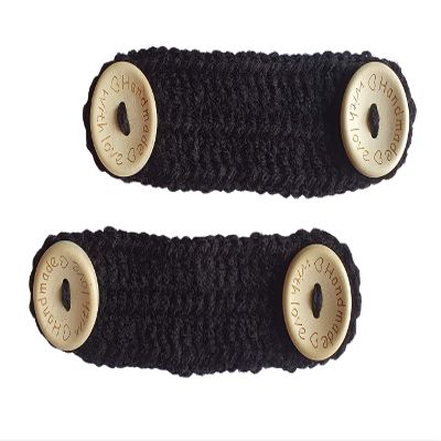 Pack of 2 Face Mask Extender, Handmade Ear Savers Black
