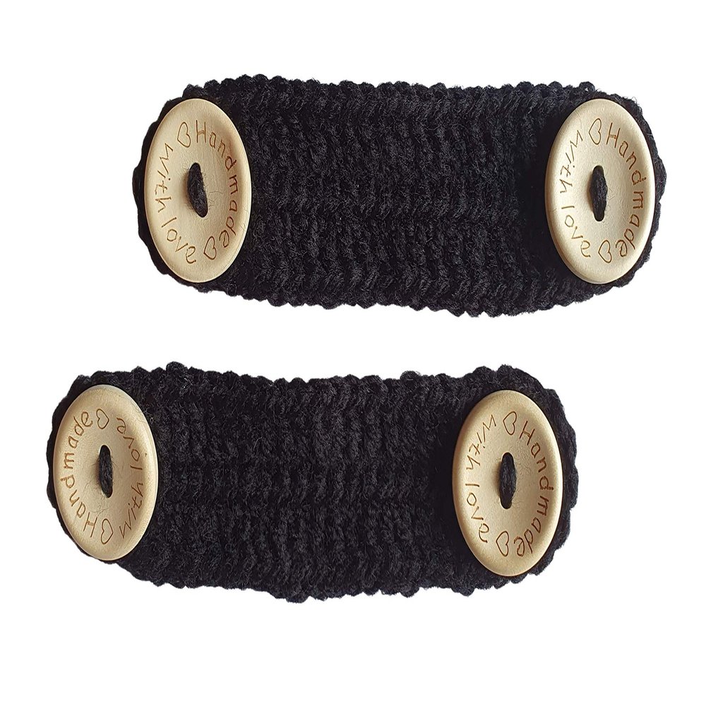 Pack of 2 Face Mask Extender, Handmade Ear Savers Black