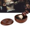 Agatige Hair Shaving Brush & Bowl Set, Wooden Shaving Soap Bowl Shaving Mug with Lid Beard Mens Shaving Kit Cream Brush Tool for Men Wet Close Shave view 2