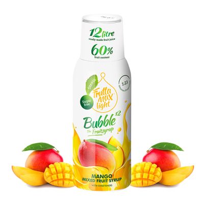FruttaMax Sugar-Free Mango Syrup  60% Real Fruit | Low-Calorie Drink Syrup for Soda Makers, Cocktails & Desserts  500ml