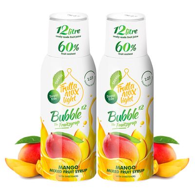 2 Pack - FruttaMax Sugar-Free Mango Syrup 60% Real Fruit | Low-Calorie Drink Syrup for Soda Makers, Cocktails & Desserts 2x500ml