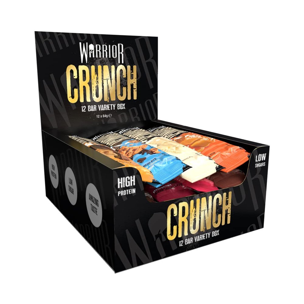 Warrior Crunch High Protein Bars 12 x 64g Crispy Chocolate Snack