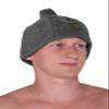 Ger3as Sauna Hat for Men and Women 100% Cotton with Embroidery Wellness Hat (UK, Numeric, 6 7/8, 7 1/2, Grey) view 2