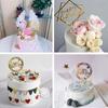12Pcs Acrylic Cake Topper, BetterJonny Double-Sided Glitter Happy Birthday Gold Cake Topper Set, Birthday Decoration for Children and Adults view 2