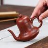 asdas Purple Clay Teapot,Handmade Retro Yixing Traditional Tea Crafts Gifts Home Tea Sets Wenwan Collection Ornaments Office Raw Ore Clay Teapot Injector Cups Co view 3