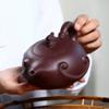 asdas Purple Clay Teapot,Handmade Retro Yixing Traditional Tea Crafts Gifts Home Tea Sets Wenwan Collection Ornaments Office Raw Ore Clay Teapot Injector Cups Co view 2
