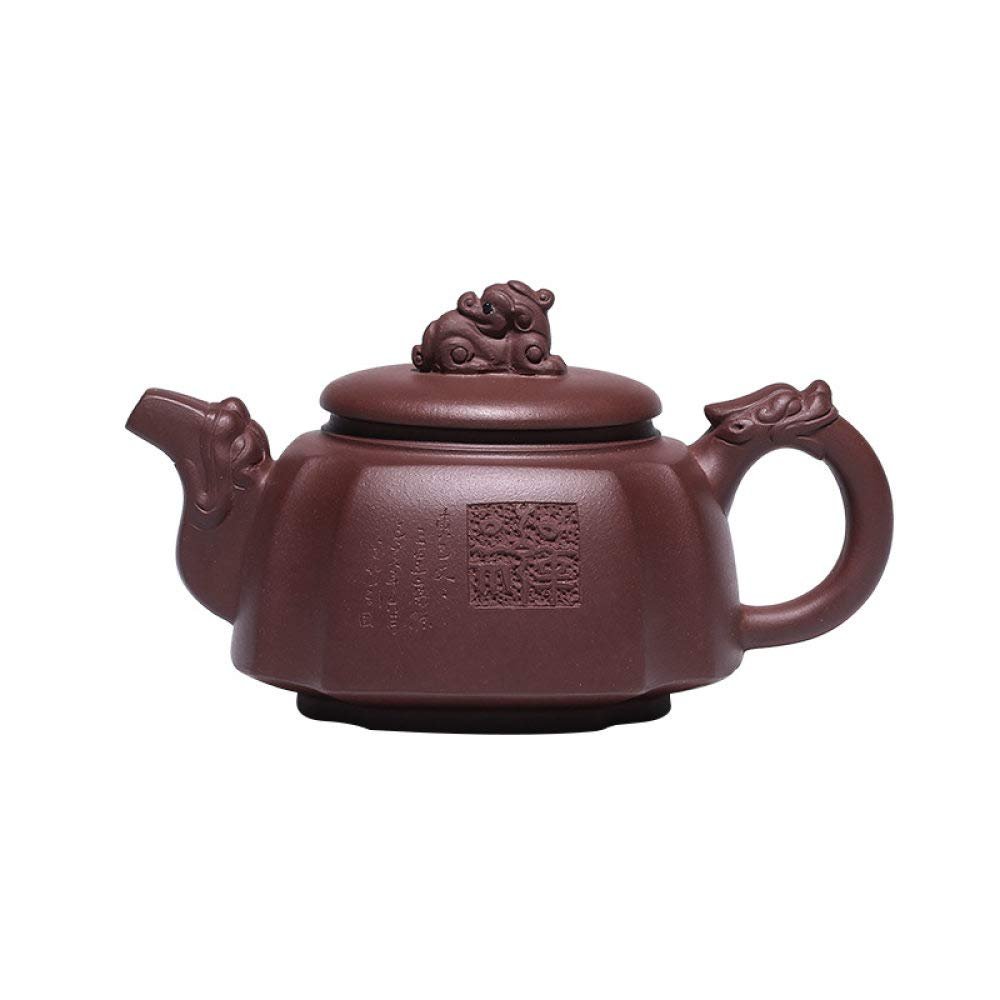asdas Purple Clay Teapot,Handmade Retro Yixing Traditional Tea Crafts Gifts Home Tea Sets Wenwan Collection Ornaments Office Raw Ore Clay Teapot Injector Cups Co