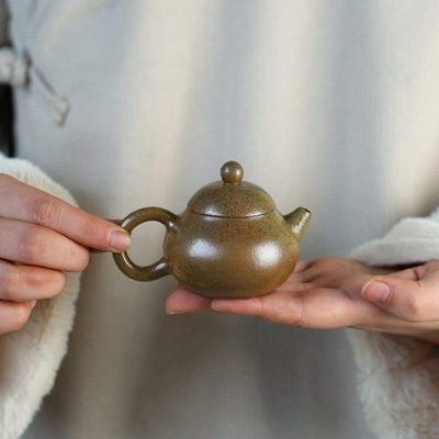 asdas Purple Clay Teapot,Handmade Retro Yixing Traditional Tea Crafts Gifts Home Tea Sets Wenwan Collection Ornaments Office Raw Ore Clay Teapot Injector Cups Co