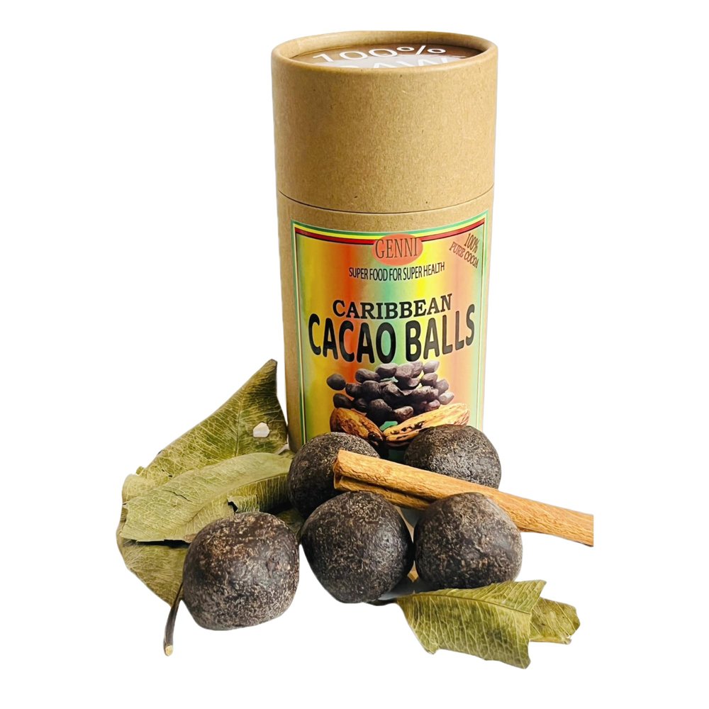 Caribbean Cacao tea (making kit) aka Hot Chocolate drink | Caribbean ritual drink made with natural spices | 5 Cacao balls, bayleaves, cinnamon and nutmeg | Great in all seasons