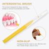 30pcs Interdental Brush Floss Picks Between Teeth Toothbrush Oral Care Teeth Cleaning Brush Picks Care Tools for Home and Travel 0. 7mm Yellow view 3