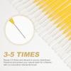 30pcs Interdental Brush Floss Picks Between Teeth Toothbrush Oral Care Teeth Cleaning Brush Picks Care Tools for Home and Travel 0. 7mm Yellow view 4