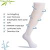 Athlemo Non-Binding Over the Knee Diabetic Socks for Men, 4 Pairs Circulatory Socks with Cushion Sole, Black, 10-13 view 4