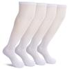 Athlemo Non-Binding Over the Knee Diabetic Socks for Men, 4 Pairs Circulatory Socks with Cushion Sole, White, 8-10 UK view 1