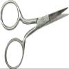 HandembroideryUK Stainless Steel Precision Scissors Grooming Tool for Eyebrows, Moustache, Makeup, and Facial Hair | Polished Satin Finish view 1