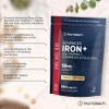 Iron Tablets High Strength 18mg | Energy Tablets with Vitamin C, B12 & Folic Acid | 180 Count | 6 Months Supply & Vegan | Ferrous Fumarate Supplement for Men & Women | by Horbaach view 2
