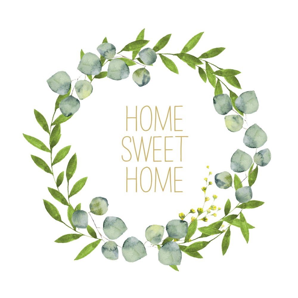 20 Napkins Home in Wreath Home Sweet Home 33 x 33 cm