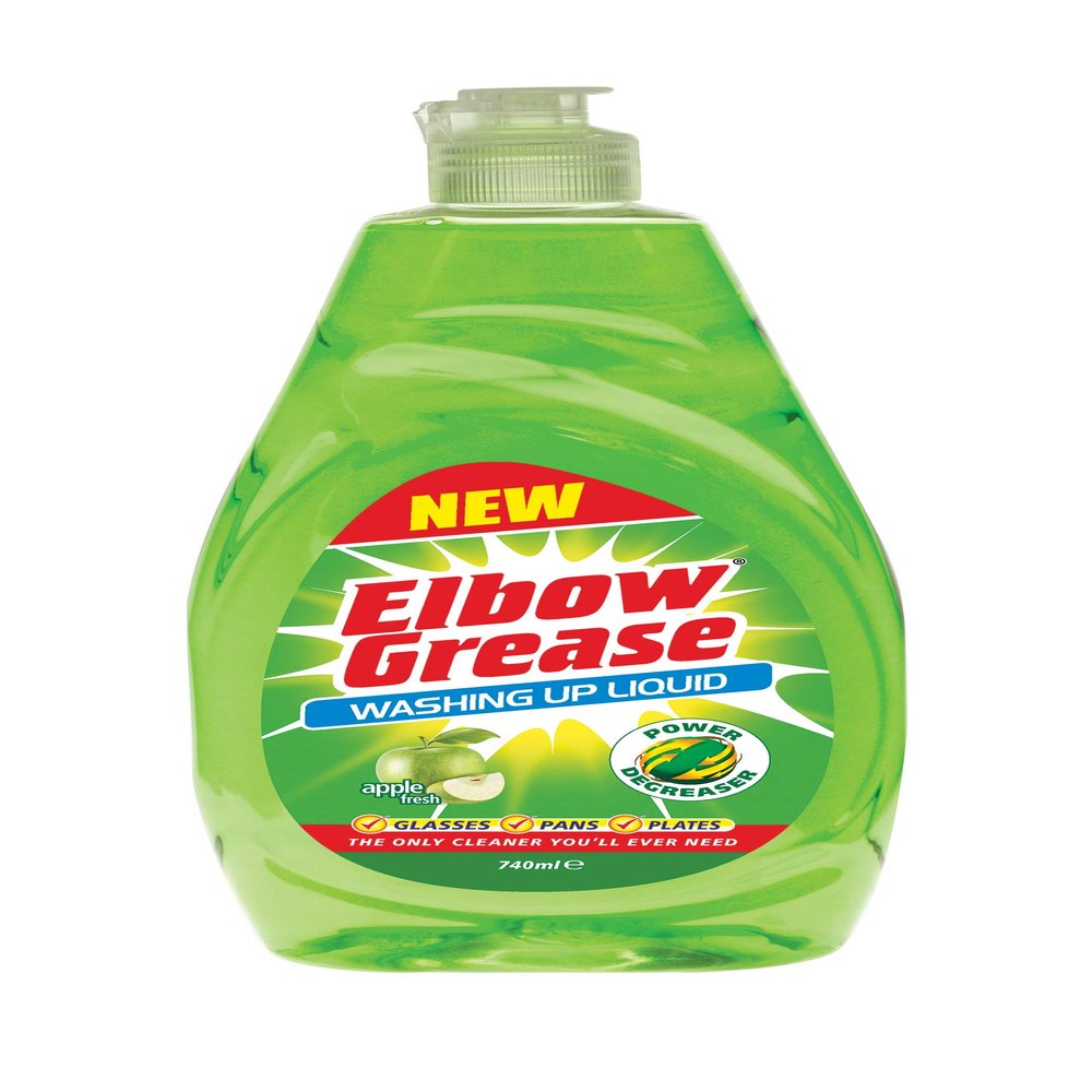 Elbow Grease Washing Up Liquid Apple Fresh, Green, 740 Ml