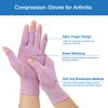 2-Pair Arthritis Compression Gloves for Alleviate Rheumatoid Osteoarthritis, Carpal Tunnel Raynauds Disease, Ease Muscle Tensi on Fingerless, Breathable & Moisture, Women and Men (Purple, Large) view 2