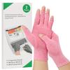 2-Pair Arthritis Compression Gloves for Alleviate Rheumatoid Osteoarthritis, Carpal Tunnel Raynauds Disease, Ease Muscle Tensi on Fingerless, Breathable & Moisture, Women and Men (Pink, Small) view 1