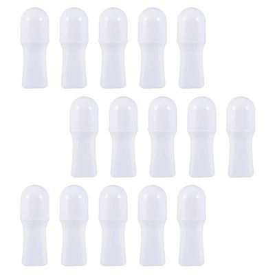Lurrose 15pcs Deodorant Bottle Plastic Bottles Refillable Roller for Toiletry Use Empty Refillable for Essential Oils