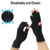 2-Pair Arthritis Compression Gloves for Alleviate Rheumatoid Osteoarthritis, Carpal Tunnel Raynauds Disease, Ease Muscle Tensi on Fingerless, Breathable & Moisture, Women and Men (Black, Medium) view 4