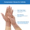 2-Pair Arthritis Compression Gloves for Alleviate Rheumatoid Osteoarthritis, Carpal Tunnel Raynauds Disease, Ease Muscle Tensi on Fingerless, Breathable & Moisture, Women and Men (Coffee, Large) view 2