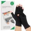 2-Pair Arthritis Compression Gloves for Alleviate Rheumatoid Osteoarthritis, Carpal Tunnel Raynauds Disease, Ease Muscle Tensi on Fingerless, Breathable & Moisture, Women and Men (Black, Small) view 1