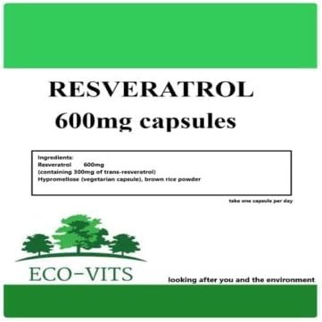 ECO-VITS RESVERATROL (600MG) 240 CAPS. Biodegradable Packaging. Sealed Pouch