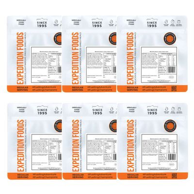 EXPEDITION FOODS expeditionfoods.com Chicken Rice with Vegetables (Single Serving / 450KCAL / 6-Meal Pack) | Freeze-Dried Camping & Hiking Food