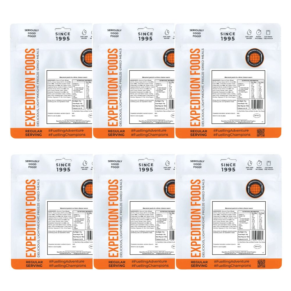 EXPEDITION FOODS expeditionfoods.com Chicken Rice with Vegetables (Single Serving / 450KCAL / 6-Meal Pack) | Freeze-Dried Camping & Hiking Food
