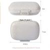 1 PCS 8 Grid Mini Size Wheat Straw Pill Case Fashion Travel Pill BoxVitamin Organizer Two-Layer Folding Design Safe Food Grade PP Material Lightweight view 2
