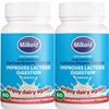 2 X 60 Milkaid Lactase Enzyme Chewable Tablets for Lactose Intolerance Relief | Prevents Gas, Bloating & Diarrhoea | Fast Acting Dairy Digestive Supplement | Gluten Free & Vegan | (2 Pack of 60s) view 1